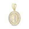 Thumbnail Image 1 of Previously Owned Men's Diamond Christ Pendant 1/2 ct tw Round-cut 10K Yellow Gold