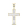 Previously Owned Men's Diamond Cross Pendant 1/5 ct tw Round-cut 10K Yellow Gold