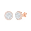 Previously Owned Multi-Diamond Stud Earrings 1-1/8 ct tw Round-cut 10K Rose Gold