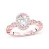 Thumbnail Image 4 of Previously Owned Diamond Oval Ring Setting 1/3 ct tw Round-cut 14K Rose Gold