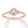 Thumbnail Image 1 of Previously Owned Diamond Promise Ring 1/4 ct tw Round-cut 10K Rose Gold