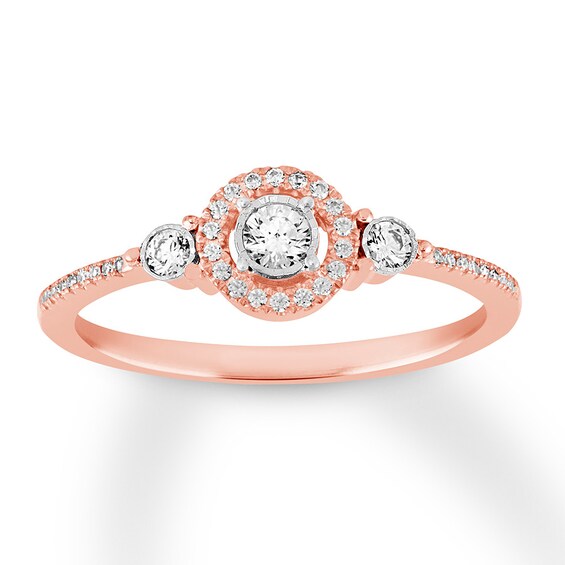 Previously Owned Diamond Promise Ring 1/4 ct tw Round-cut 10K Rose Gold