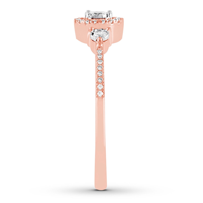 Main Image 3 of Previously Owned Diamond Promise Ring 1/4 ct tw Round-cut 10K Rose Gold