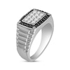 Thumbnail Image 2 of Previously Owned Men's Black & White Diamond Ring 1 ct tw 10K White Gold