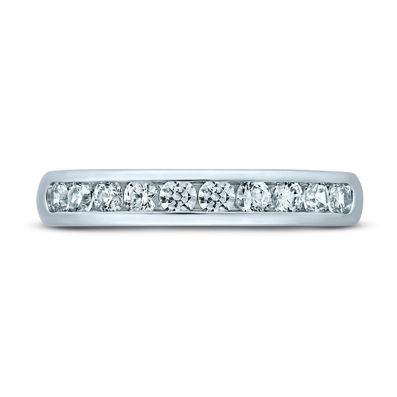 Main Image 3 of Previously Owned Diamond Anniversary Ring 1/2 ct tw Round-cut 14K White Gold