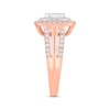 Thumbnail Image 2 of Previously Owned Multi-Diamond Engagement Ring 1 ct tw Princess & Round 10K Two-Tone Gold