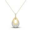 Thumbnail Image 1 of Previously Owned Diamond Pear Necklace 1/2 ct tw Round-cut 10K Yellow Gold 18"