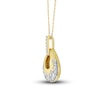 Thumbnail Image 2 of Previously Owned Diamond Pear Necklace 1/2 ct tw Round-cut 10K Yellow Gold 18"