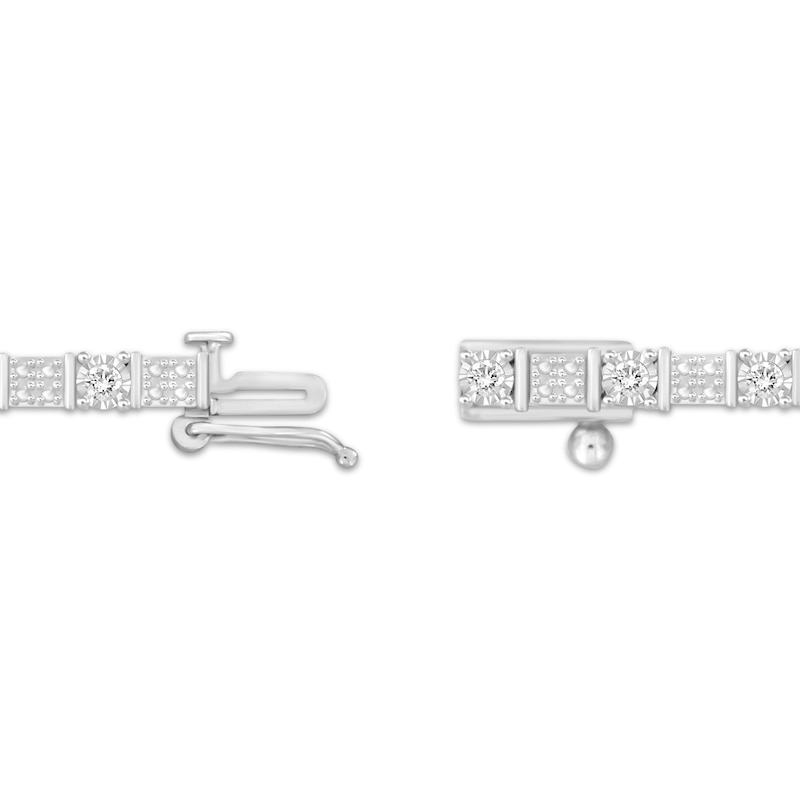 Main Image 3 of Previously Owned Diamond Fashion Bracelet 1/2 ct tw Round-cut Sterling Silver 7&quot;