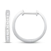 Thumbnail Image 2 of Previously Owned Diamond Hoop Earrings 1/4 ct tw Round-Cut 10K White Gold
