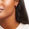 Thumbnail Image 3 of Previously Owned Diamond Hoop Earrings 1/4 ct tw Round-Cut 10K White Gold