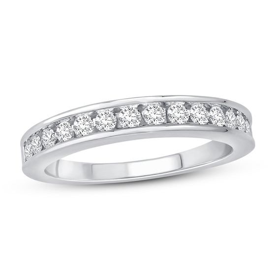 Previously Owned Diamond Anniversary Ring 1/2 ct tw Round-cut 10K White Gold