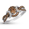 Thumbnail Image 1 of Previously Owned Le Vian Chocolate Diamond Ring 1 ct tw Round 14K Vanilla Gold