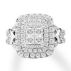 Thumbnail Image 1 of Previously Owned Multi-Stone Princess Diamond Engagement Ring 1-3/4 ct tw 14K White Gold