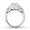 Thumbnail Image 2 of Previously Owned Multi-Stone Princess Diamond Engagement Ring 1-3/4 ct tw 14K White Gold