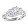 Thumbnail Image 1 of Previously Owned Adrianna Papell Diamond Engagement Ring 7/8 ct tw Princess, Pear, Marquise & Round 14K White Gold