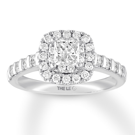 Previously Owned THE LEO Diamond Engagement Ring 1 Carat tw Princess-cut 14K White Gold