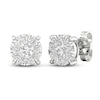 Thumbnail Image 1 of Previously Owned Diamond Halo Stud Earrings 1 ct tw Round-Cut 10K White Gold