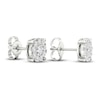 Thumbnail Image 4 of Previously Owned Diamond Halo Stud Earrings 1 ct tw Round-Cut 10K White Gold