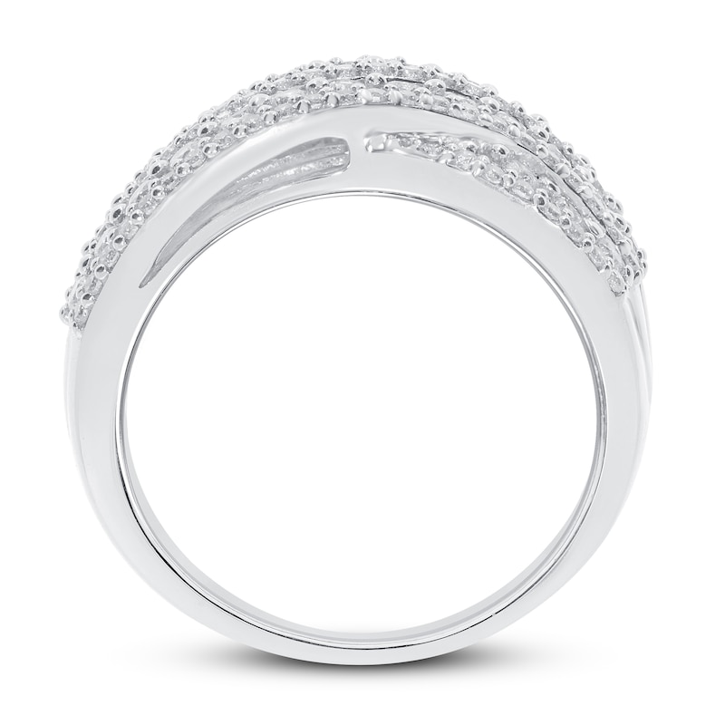 Main Image 3 of Previously Owned Diamond Fashion Ring 1 ct tw Round-cut 10K White Gold