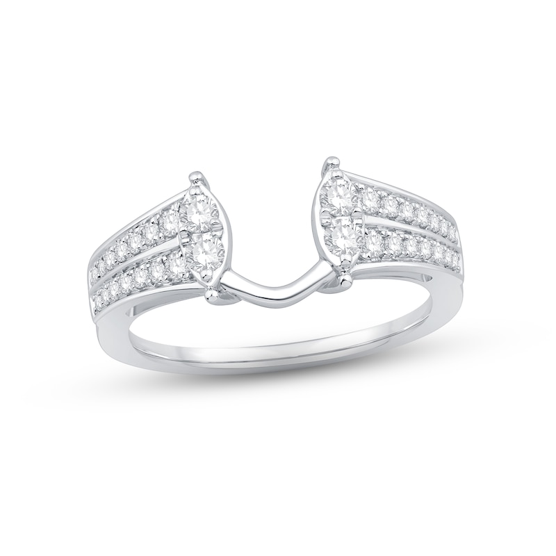 Main Image 1 of Previously Owned Diamond Enhancer Ring 3/8 ct tw Round-cut 14K White Gold