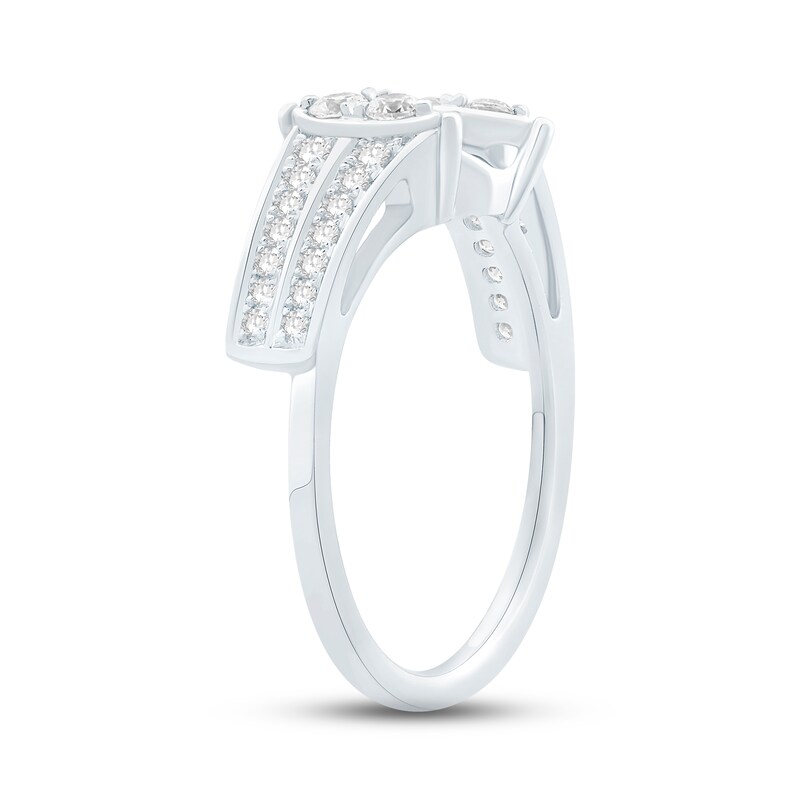 Main Image 2 of Previously Owned Diamond Enhancer Ring 3/8 ct tw Round-cut 14K White Gold