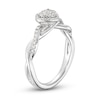 Thumbnail Image 1 of Hallmark Diamonds Multi-Diamond Center Heart Frame Promise Ring 1/4 ct tw Sterling Silver