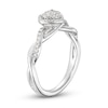 Thumbnail Image 2 of Hallmark Diamonds Multi-Diamond Center Heart Frame Promise Ring 1/4 ct tw Sterling Silver
