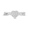 Thumbnail Image 4 of Hallmark Diamonds Multi-Diamond Center Heart Frame Promise Ring 1/4 ct tw Sterling Silver