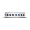 Thumbnail Image 3 of Previously Owned Neil Lane Men's Diamond & Blue Sapphire Wedding Band 1/6 ct tw 14K White Gold