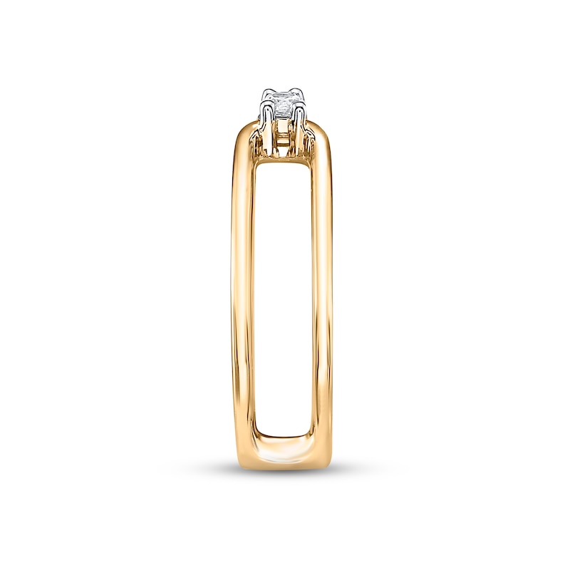 Main Image 3 of Previously Owned Diamond Three-Stone Ring 1/4 ct tw Round-cut 10K Yellow Gold