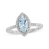 Thumbnail Image 1 of Now + Forever Marquise-Cut Aquamarine & Diamond Engagement Ring 1/3 ct tw 14K White Gold