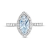Thumbnail Image 4 of Now + Forever Marquise-Cut Aquamarine & Diamond Engagement Ring 1/3 ct tw 14K White Gold