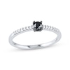 Thumbnail Image 1 of Previously Owned Black & White Diamond Fashion Ring 1/4 ct tw 10K White Gold Size 7.5