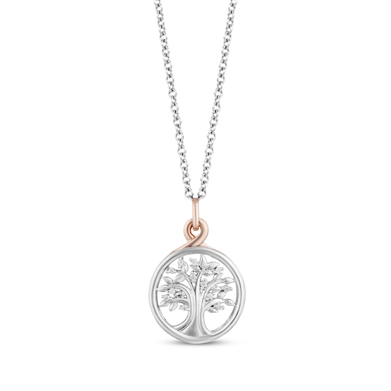 Kay Previously Owned Hallmark Diamonds Necklace 1/20 ct tw Sterling Silver & 10K Gold 18"