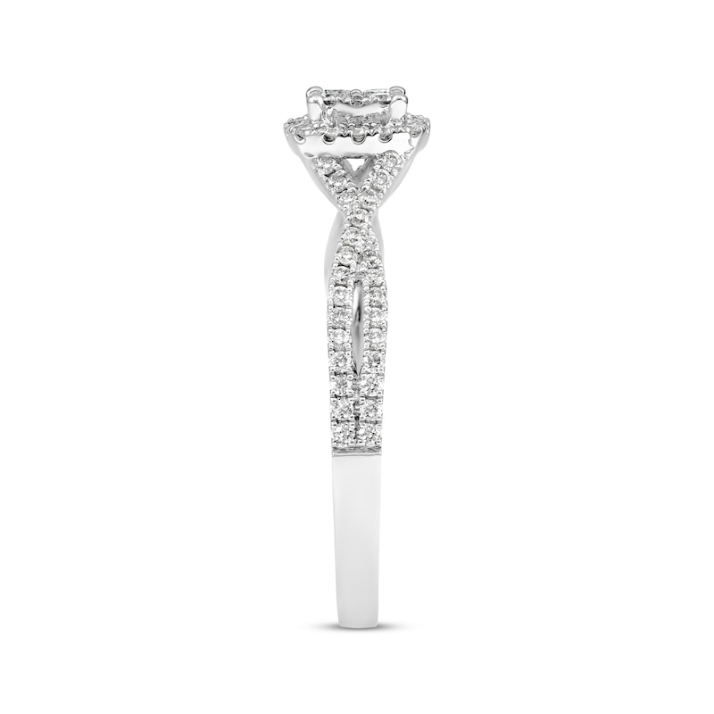 Main Image 2 of Previously Owned Diamond Promise Ring 1/3 ct tw Round-cut 10K White Gold