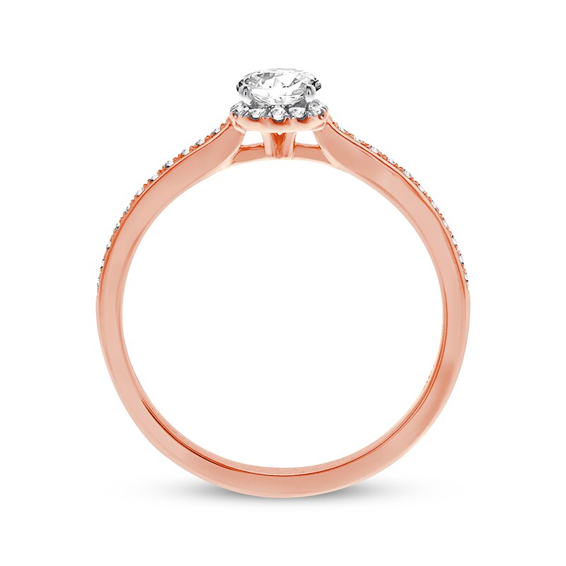 Main Image 3 of Previously Owned Diamond Engagement Ring 1/2 ct tw Round-cut 10K Rose Gold
