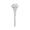 Thumbnail Image 3 of Previously Owned Multi-Diamond Engagement Ring 1/2 ct tw Round & Baguette 10K White Gold