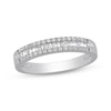 Thumbnail Image 1 of Previously Owned Diamond Anniversary Band 1/5 ct tw Round & Baguette-cut 10K White Gold
