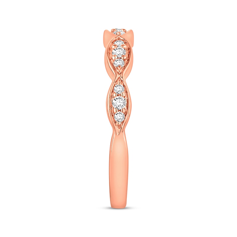 Main Image 2 of Previously Owned Diamond Wedding Band 1/5 ct tw Round-cut 14K Rose Gold
