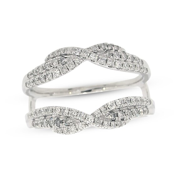 Previously Owned White Diamond Enhancer Ring 1/2 ct tw Round-cut 14K White Gold