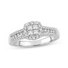 Thumbnail Image 1 of Previously Owned Diamond Engagement Ring 5/8 ct tw Princess & Round-cut 14K White Gold