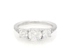 Thumbnail Image 1 of Previously Owned THE LEO First Light Round-Cut Diamond Three-Stone Engagement Ring 1-1/4 ct tw 14K White Gold