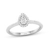 Thumbnail Image 1 of Previously Owned Diamond Engagement Ring 1/3 ct tw Pear & Round-cut 10K White Gold