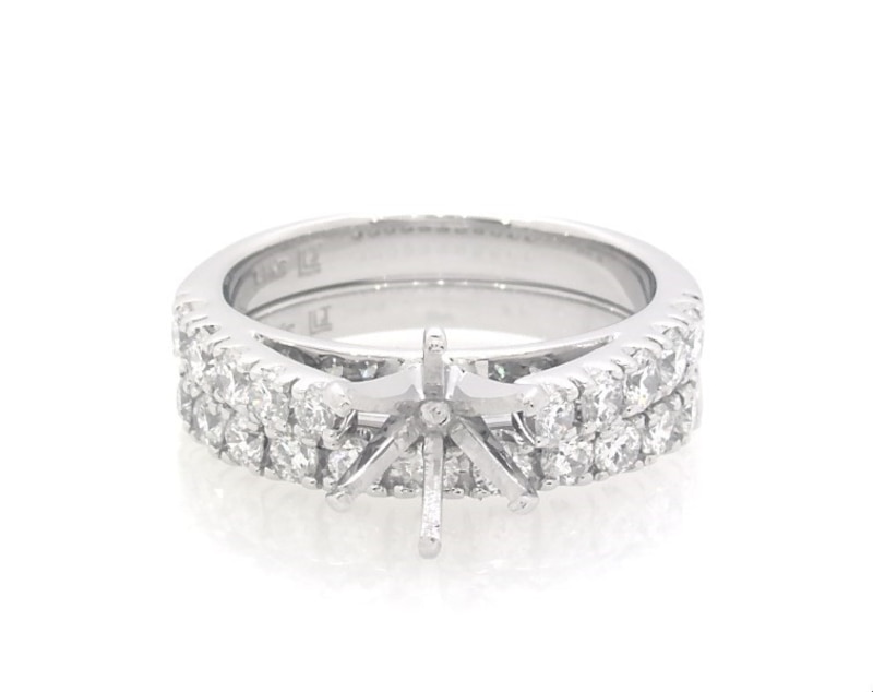 Main Image 1 of Previously Owned Diamond Bridal Setting 3/4 ct tw 14K White Gold Size 7