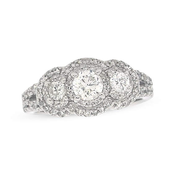 Previously Owned Diamond Engagement Ring 1 ct tw Round-cut 14K White Gold