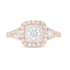 Thumbnail Image 3 of Previously Owned Monique Lhuillier Bliss Diamond Engagement Ring 1-1/6 ct tw Round & Pear-Shaped 18K Two-Tone Gold