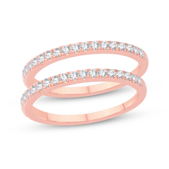 Previously Owned Diamond Double Wedding Band 1/2 ct tw Round-cut 14K Rose Gold