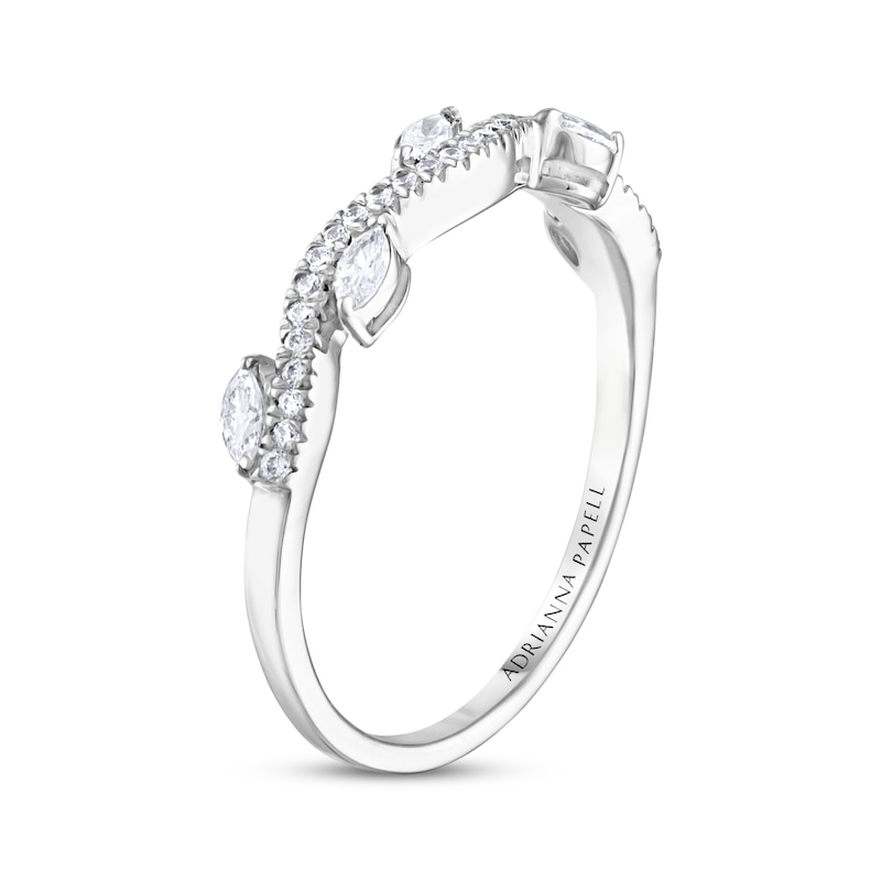 Main Image 2 of Previously Owned Adrianna Papell Diamond Anniversary Band 1/3 ct tw Round & Marquise-cut 14K White Gold