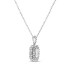 Thumbnail Image 2 of Previously Owned Forever Connected Diamond Necklace 1/2 ct tw Princess & Round-cut 10K White Gold 18&quot;